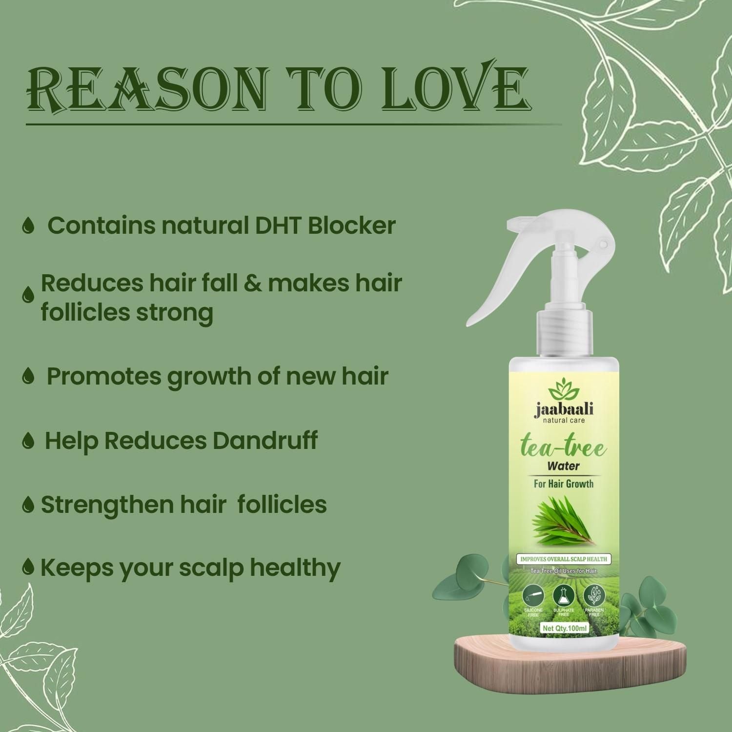 Tea Tree Water for Hair Growth 100ml